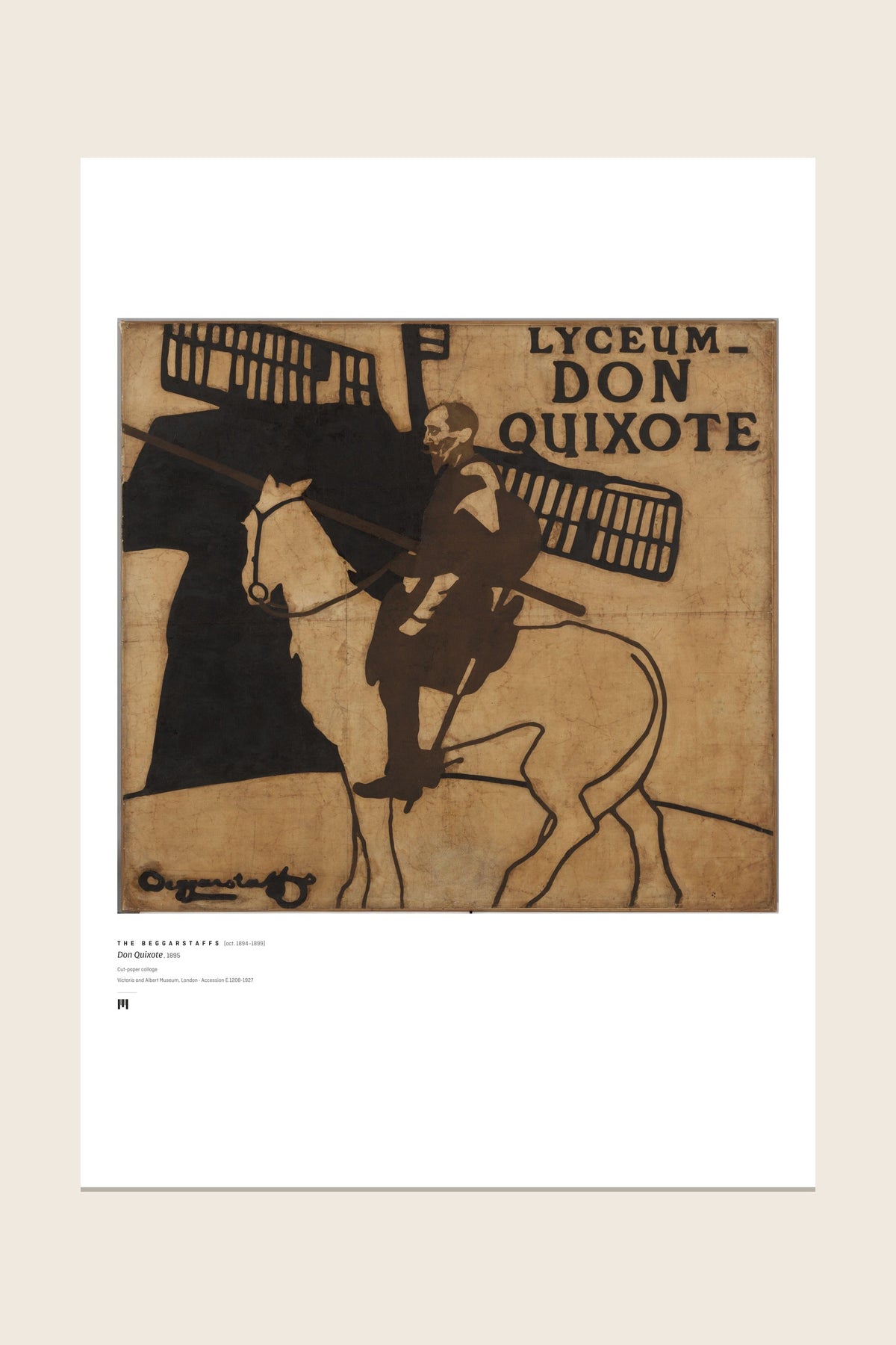 The print as it arrives: the full sheet with the Métrica museum caption