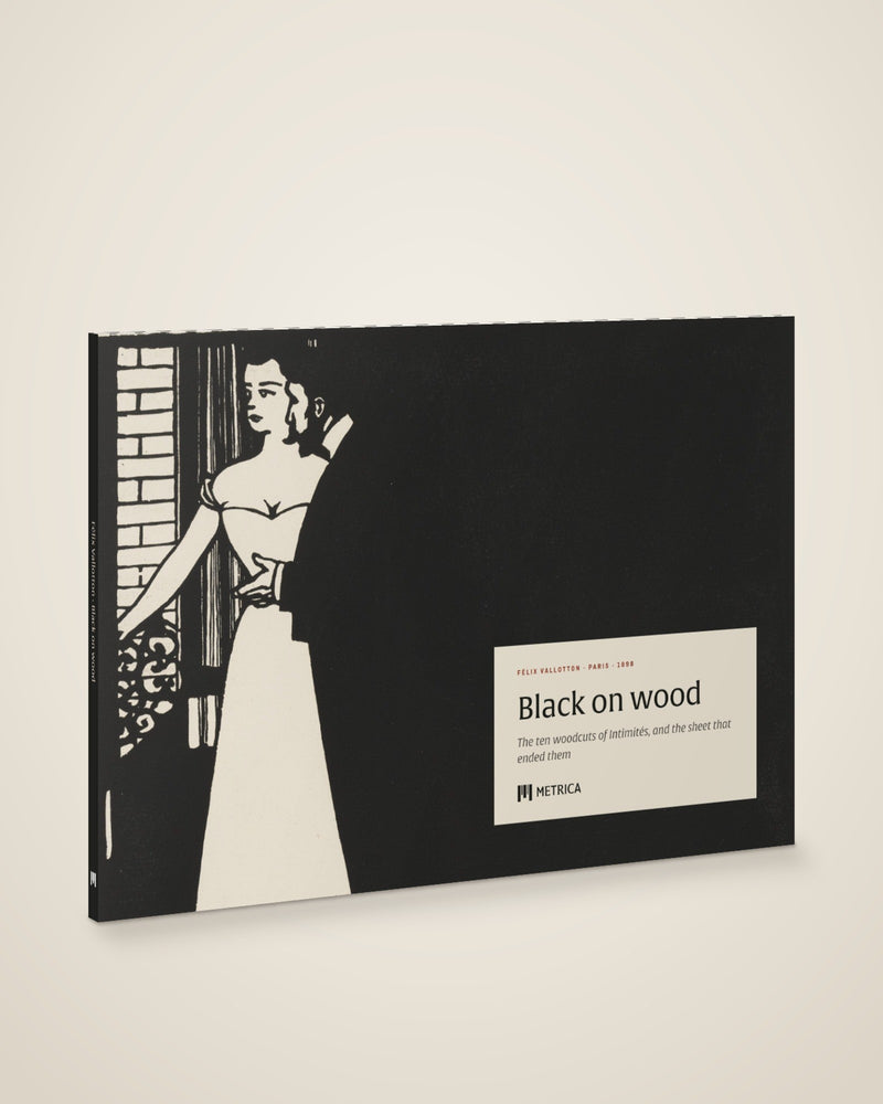 Félix Vallotton — Black on Wood — the book, closed (digitally composed view with the actual cover and spine)