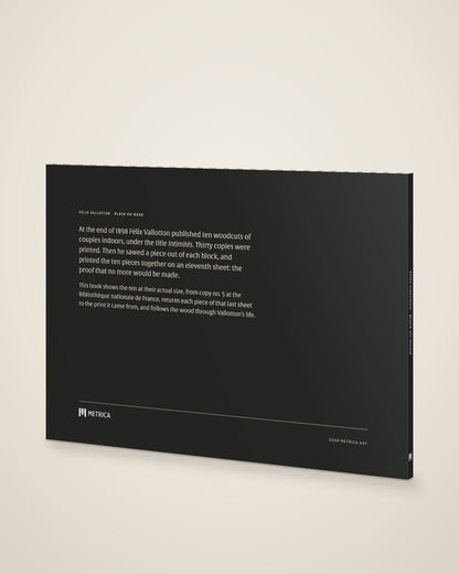 Félix Vallotton — Black on Wood — the back cover (digitally composed view with the actual back cover)