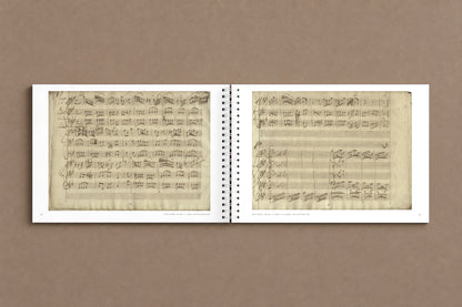 Vivaldi — Made for Pisendel — open notebook with two pages of the D major concerto in Vivaldi's hand, digitally composed product view