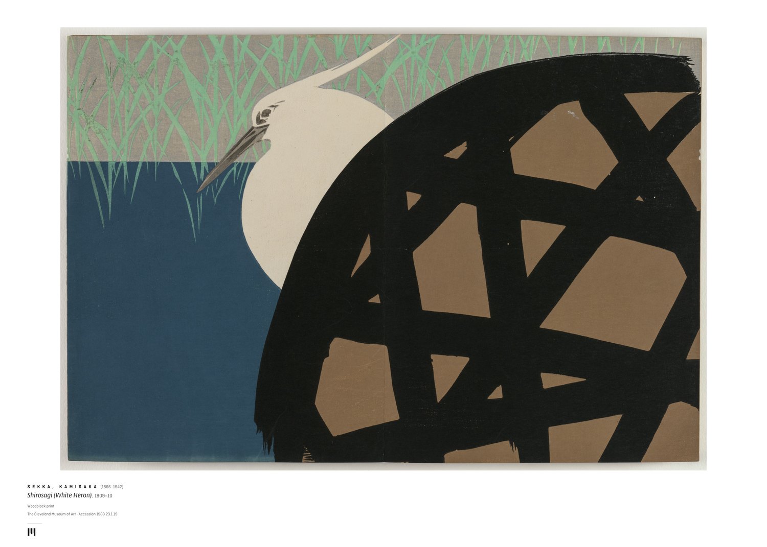 Kamisaka Sekka, White Heron (Momoyogusa) — archival art print